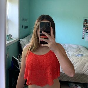 Target red swimsuit top